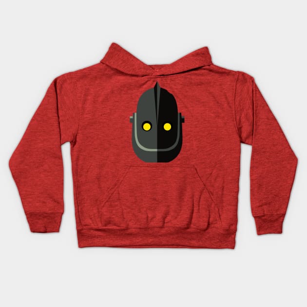 The iron giant's head Kids Hoodie by AtelierNab